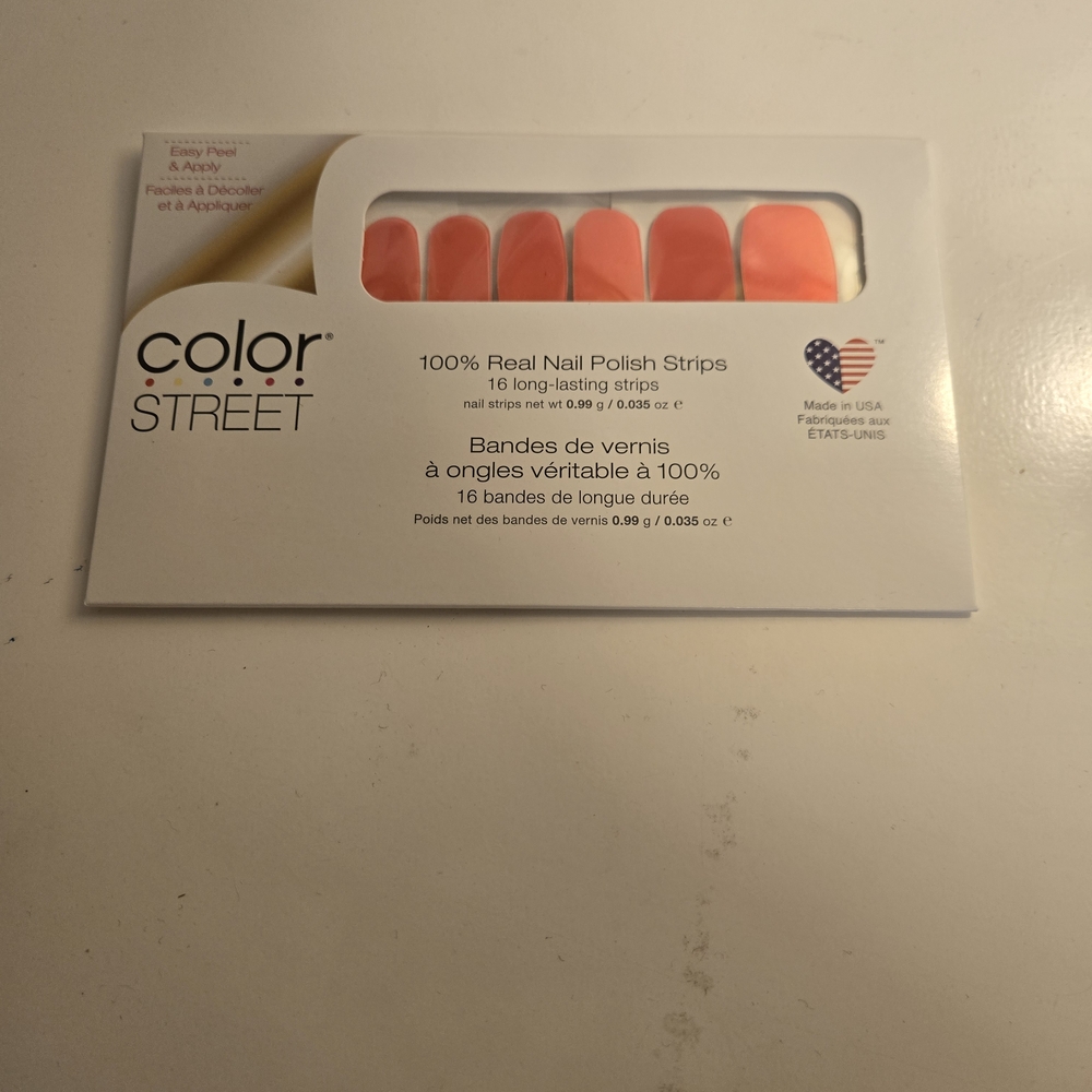 Color Street Nail Polish Strips in Coral